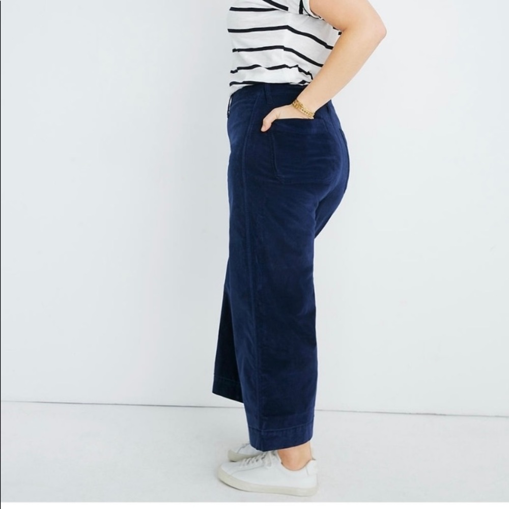 Madewell Emmett Cropped Pants in Velveteen